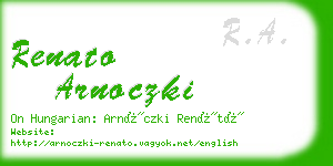 renato arnoczki business card